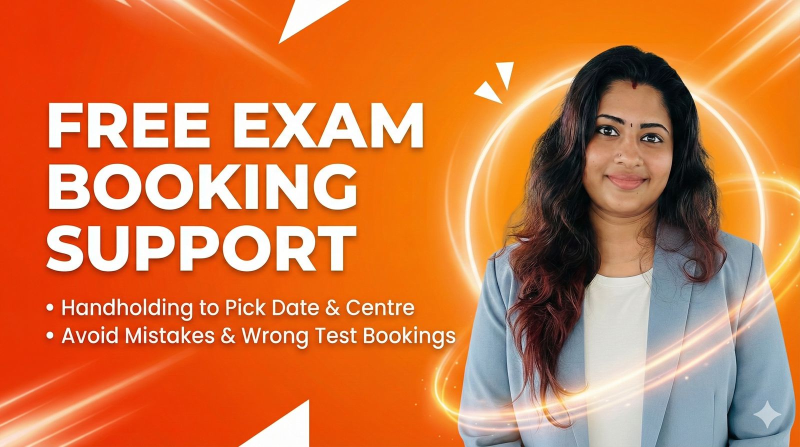 Free Exam Booking Support