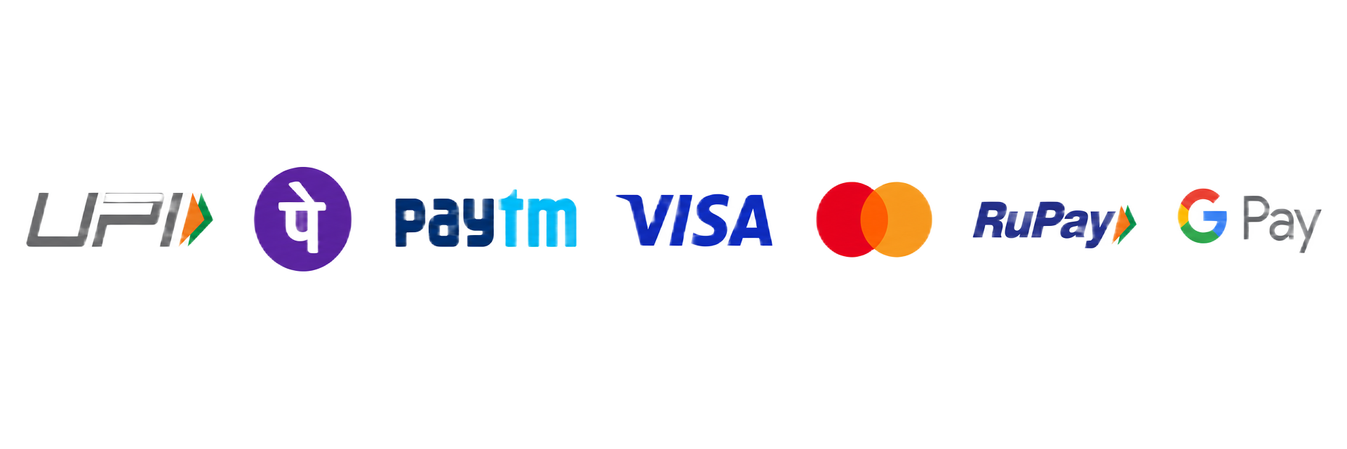 Accepted payments: UPI, PhonePe, Paytm, VISA, Mastercard, RuPay, Google Pay